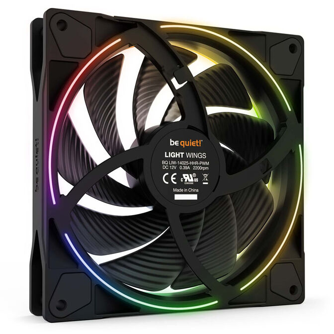be quiet! Light Wings ARGB PWM fan - 140mm, black, High Speed image number 2