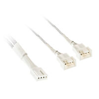 Kolink 1-2 PWM L&uuml;fter Splitterkabel - 35cm, geflochten, wei&szlig;
