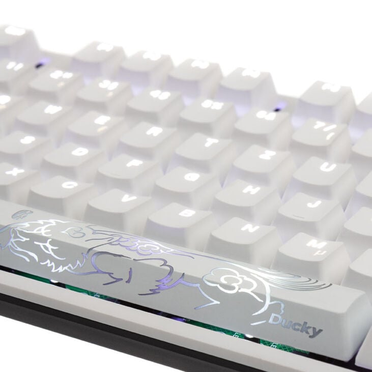 Ducky One 2 White Edition PBT Gaming Tastatur, MX-Blue, weiße LED - weiß image number 6