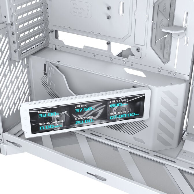 ASUS ROG Cronox GR801 PC-Geh&auml;use, Big-Tower, E-ATX, ARGB, Tempered Glass - wei&szlig; image number 13