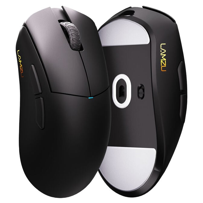 LAMZU Paro Gaming Maus, 8kHz Abtastrate, 2,4GHz Wireless - schwarz image number 2