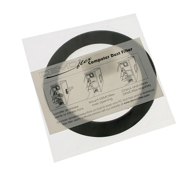 DEMCiflex Staubfilter 80mm, rund - schwarz/wei&szlig; image number 2