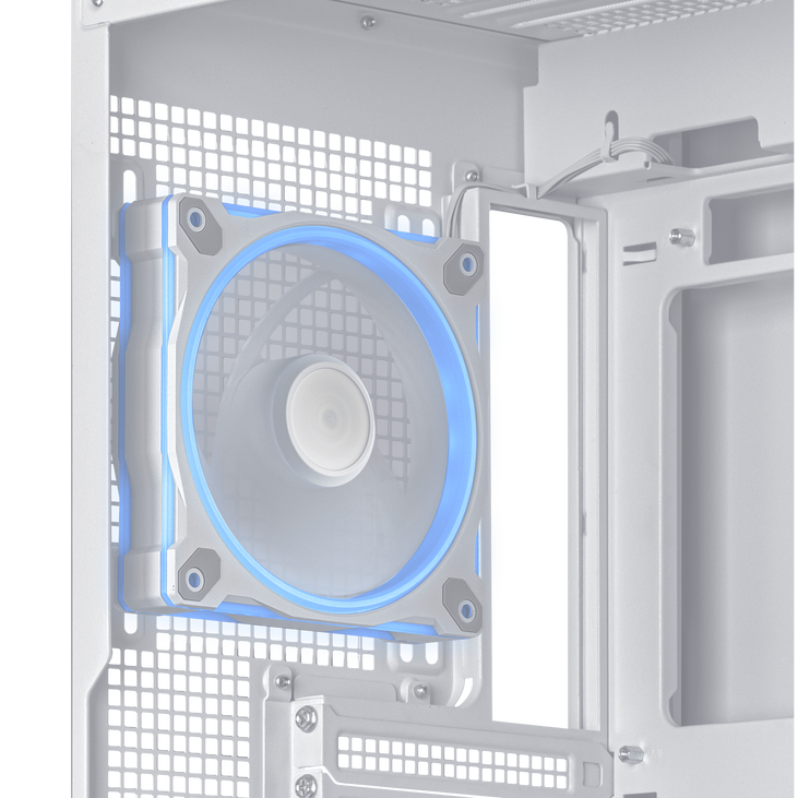 ASUS A31 Plus TG ARGB PC-Gehäuse, Midi-Tower, ATX, Tempered Glass - weiß image number 8