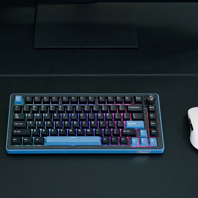 Ducky OK-M 75 Gaming-Tastatur, 75%, Hot-Swap-f&auml;hig, RGB, ANSI - KTT Baby Blue Switches image number 6