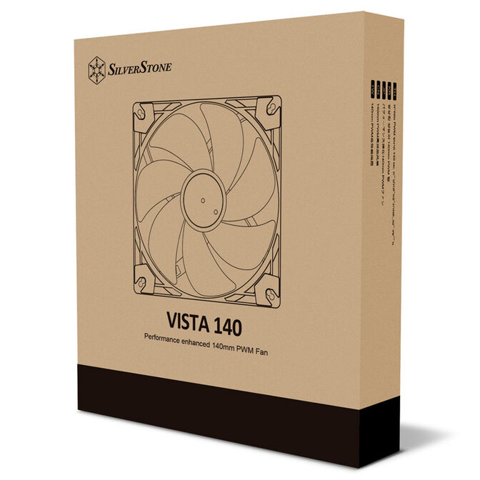 SilverStone VISTA Performance PWM Fan - 140 mm, Black image number 8