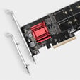 AXAGON PCEM2-ND PCIe adapter for two M.2 SSDs image number null