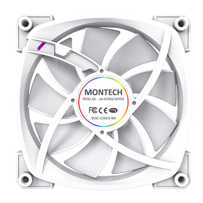 Montech AX120 PWM ARGB L&uuml;fter - 120mm, wei&szlig; image number 4