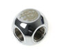 Bitspower Adapter T-Splitter 3x G1/4 inch female thread - shiny silver