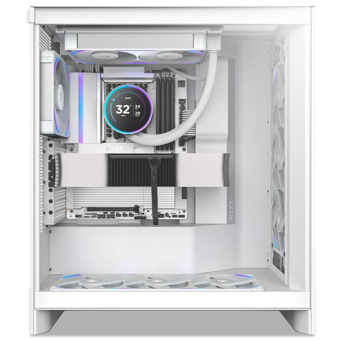 NZXT F240X RGB Case Fan, LCP Rotor, Hybrid Bearing, aRGB - white, 240mm image number 7