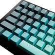 Glorious GPBT Gradient Keycaps, ANSI Layout (US), PBT, Dye-Sub - Rainforest image number null