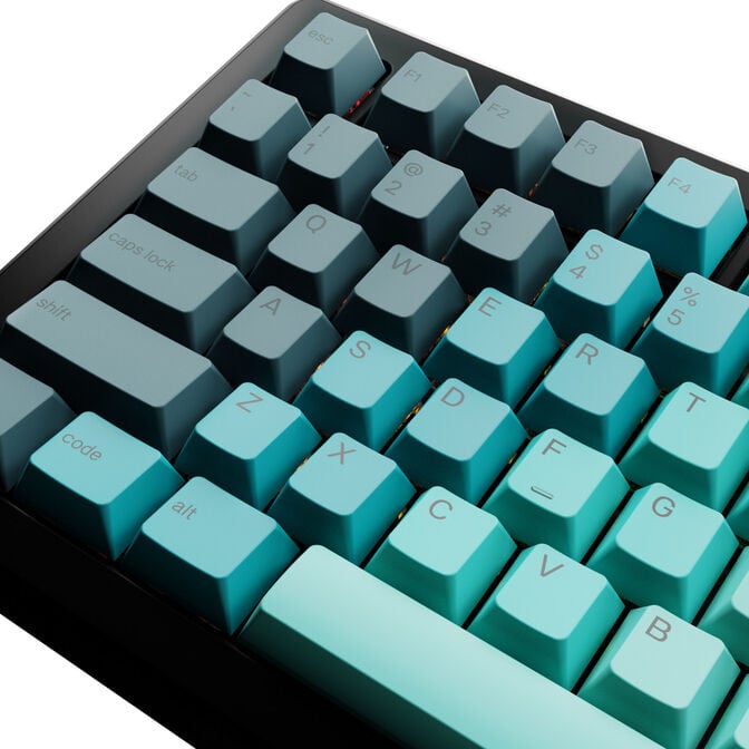 Glorious GPBT Gradient Keycaps, ANSI Layout (US), PBT, Dye-Sub - Rainforest image number 3