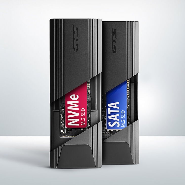 AXAGON EEM2-GTS2 M.2 enclosure, NVMe & SATA, USB-C 3.1, 10 Gbit/s - dark grey image number 3