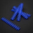 King Mod Service 24-Slot Cable Comb 3mm small - blue - set of 5 image number null