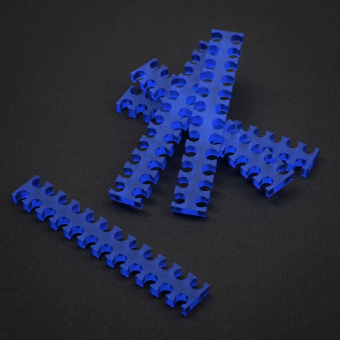 King Mod Service 24-Slot Cable Comb 3mm small - blue - set of 5 image number 0