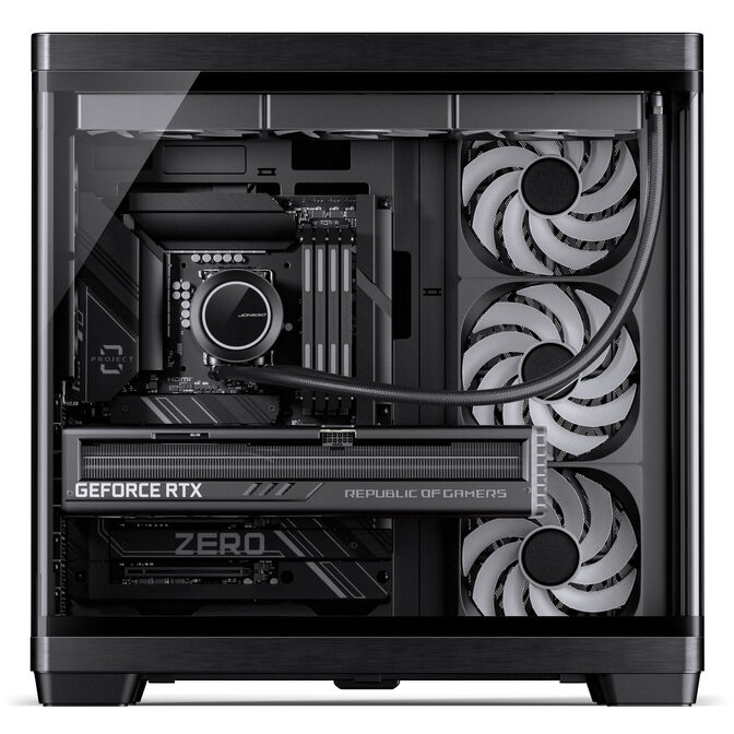 JONSBO TK‑4 Wood PC‑Geh&auml;use, Midi‑Tower, ATX, Tempered Glass - schwarz image number 8