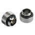 Bitspower Touchaqua Adapter Connection G1/4 inch Female to 12mm OD Hardtube - 2 Pack, Silver image number null