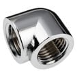Alphacool Eiszapfen Adapter 90 Grad G1/4 Zoll IG auf G1/4 Zoll IG - chrome image number null