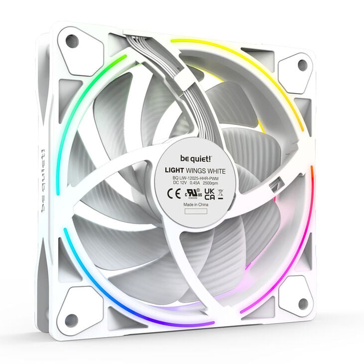 be quiet! Light Wings ARGB PWM Lüfter, Triple Pack - 120mm, weiß, High Speed image number 2
