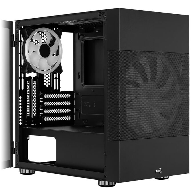 Aerocool Atomic v1 Mid Tower, ARGB, Tempered Glass - Black image number 4