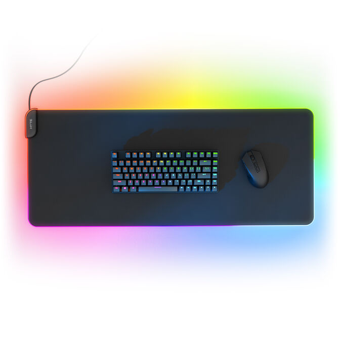 Hyte CNVS Intense Play Mat qRGB Gaming Mousepad - black image number 1