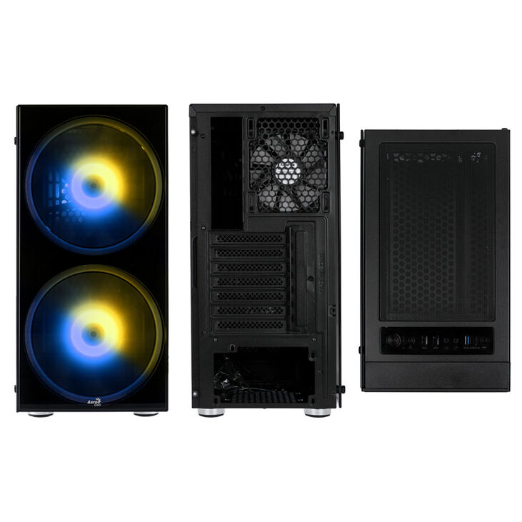 Aerocool PYTHON RGB Mid Tower - Black Window image number 3