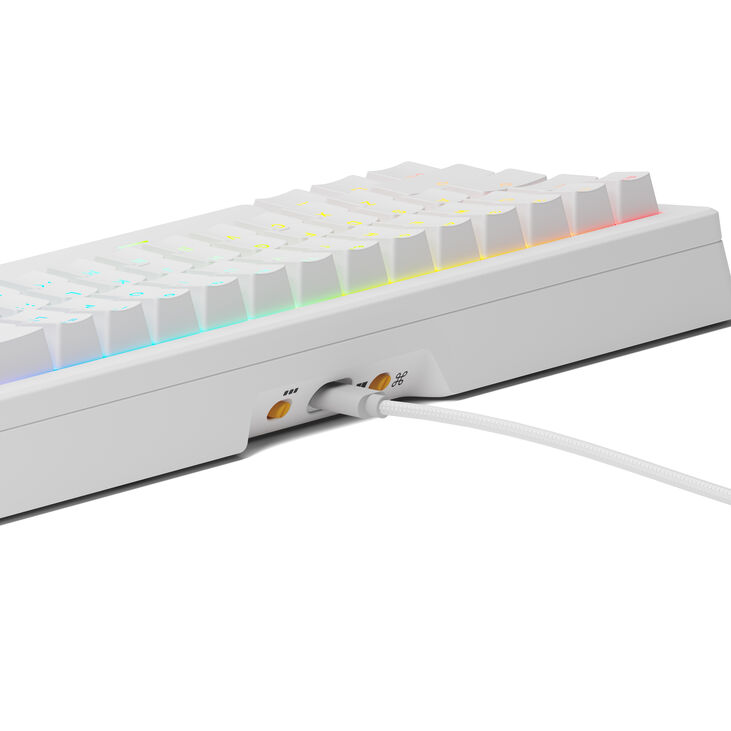 Glorious GMMK 3 65% Custom Gaming Keyboard - Pre-Built, ANSI (US), Fox Switches, White image number 3