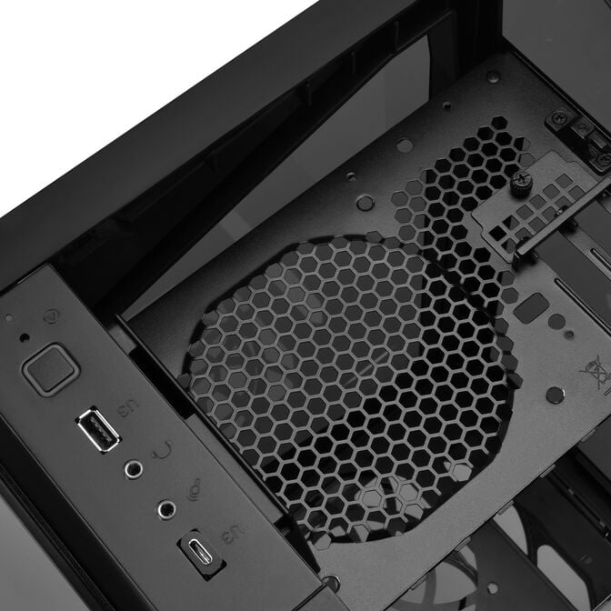 SilverStone SST-LD03B-AF Lucid Mini-ITX Case, Tempered Glass - black image number 4
