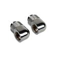Corsair Hydro X Series Adapter 90 Degree G1/4 inch Male to G1/4 inch Female - 2 Pack, Rotatable, Chrome Silver image number null