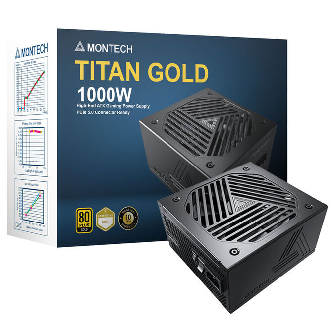 Montech Titan Gold 1000W - 80 PLUS & Cybenetics Gold, modular, PCIe 5.0 - 1000 Watt image number 7