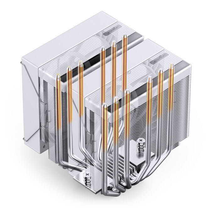 Jonsbo CB80 CPU Cooler, Dual-Tower, 2 x 120mm, PWM, RGB - white image number 11