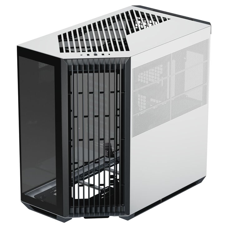 APNX V1 PC-Gehäuse, Midi-Tower, ATX, Tempered Glass - schwarz / weiß image number 0