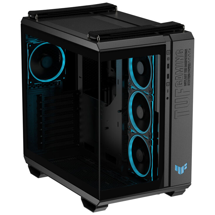 ASUS TUF Gaming GT502 Horizon PC Case, Mid Tower, ATX, Tempered Glass - Black image number 2