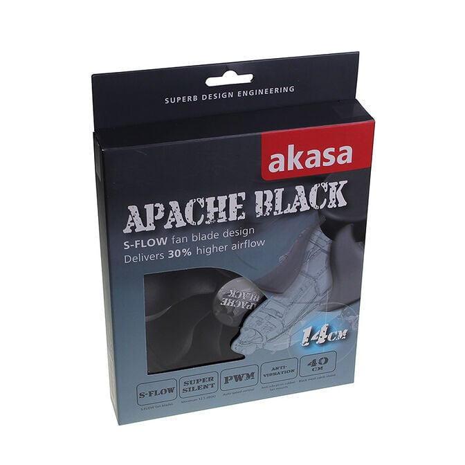 Akasa Apache PWM L&uuml;fter - 140mm, schwarz image number 3