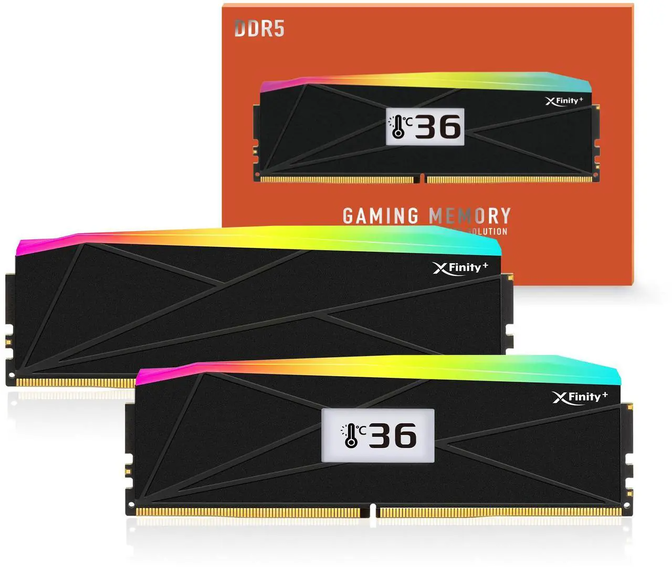 V-Color Manta XFinity+ aRGB DDR5-6400 RAM, CL32, EXPO - 32 GB Dual-Kit, 2 x 16 GB, schwarz image number 3