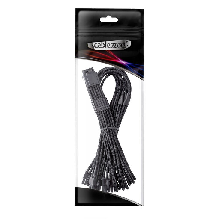 CableMod C-Series Pro ModMesh 12V-2x6-Kabel, Sleeved, 16-Pin zu 3x 8-Pin, für Corsair Type 4 und 3 PSUs - schwarz, 60cm image number 2