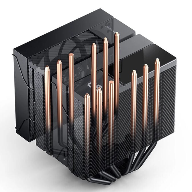 Jonsbo CC90 CPU Cooler, Dual Tower, 130mm PWM Fan, Segment Display - Black image number 7
