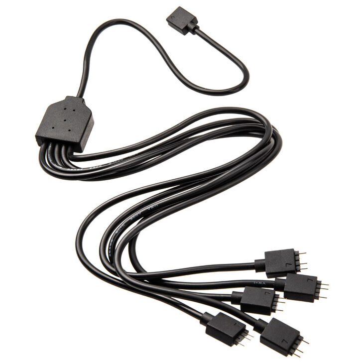 Cooler Master Addressable RGB Splitter Cable, 1 to 5 - black image number 1