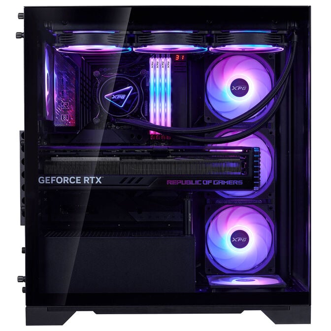 ADATA XPG Invader X BTF PC Case, Mid Tower, ATX, Tempered Glass - Black image number 3