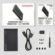 AXAGON EE25-GTR USB-C 3.2 Gen 2 - SATA 6G, 2.5" external hard drive enclosure, grooved - black image number null