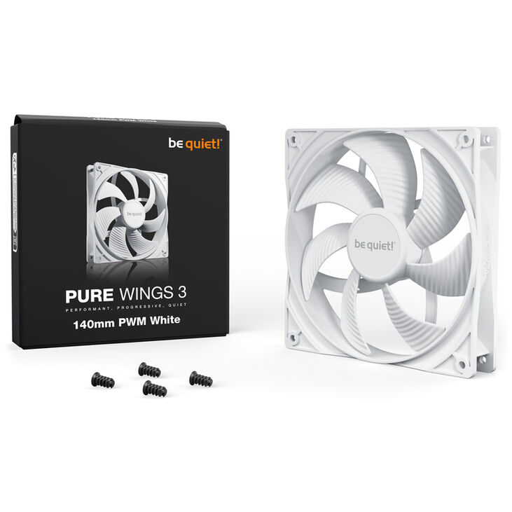 be quiet! Fan Pure Wings 3 PWM - 140 mm, White image number 2