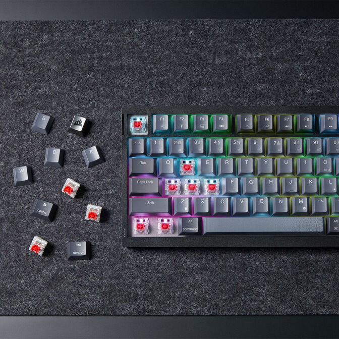 Corsair K65 Plus Wireless TKL Gaming Tastatur, TKL (75%), Corsair MLX Fusion &ndash; schwarz, ISO (DE) image number 17