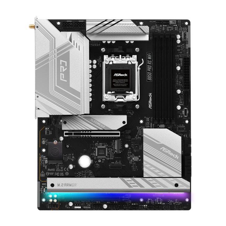 ASROCK B850 Pro RS WiFi motherboard, socket AM5, AMD B850, ATX, DDR5 image number 3