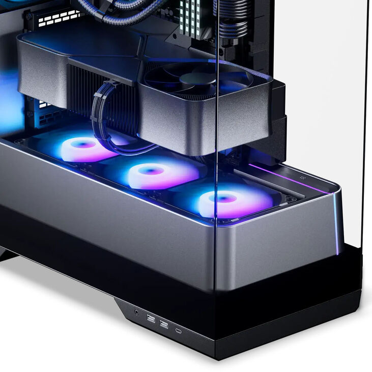 Phanteks Evolv S2 PC-Gehäuse, Midi-Tower, E-ATX, RGB, Tempered Glass - schwarz image number 10