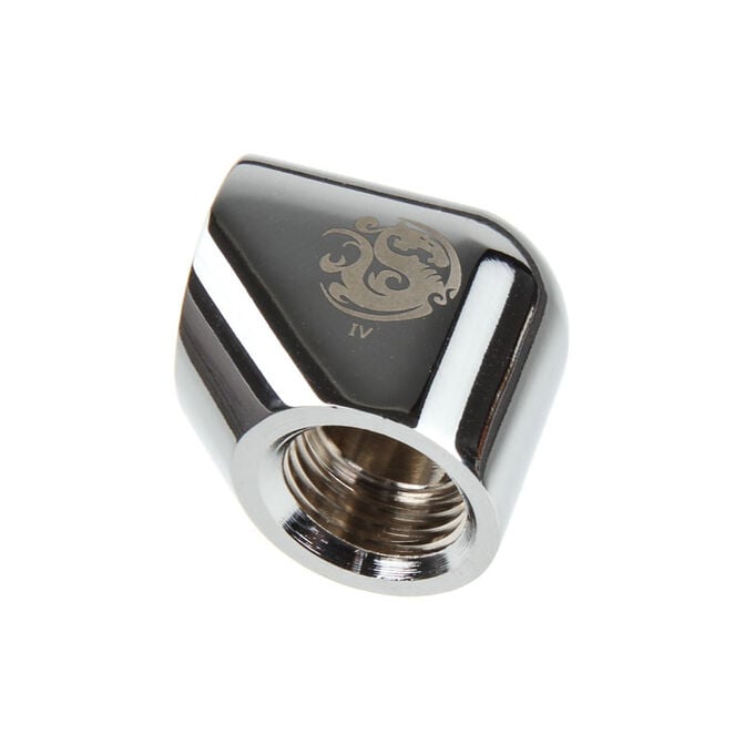 Bitspower Adapter 90 Grad G1/4 Zoll IG auf G1/4 Zoll IG - silber gl&auml;nzend image number 0