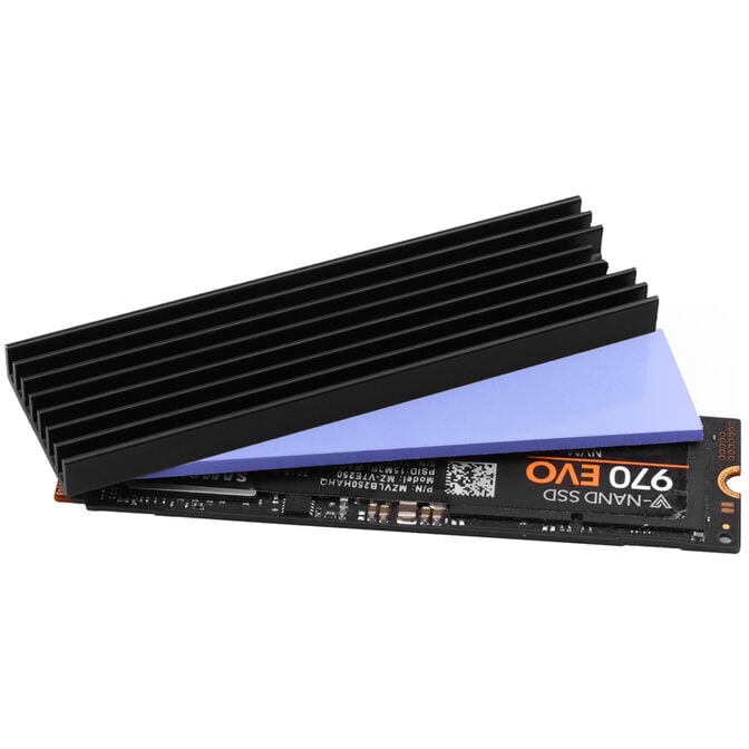 AXAGON CLR-M2L6 passive M.2 SSD heatsink - 2280, 6 mm height, aluminium, black image number 4