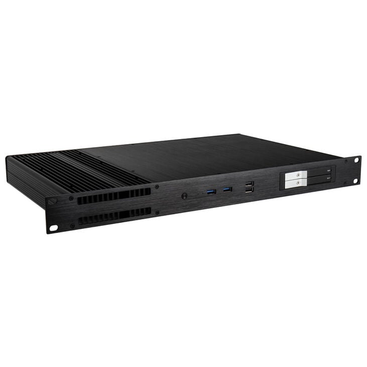 Akasa Galileo TU1 Thin-Mini-ITX 1U Gehäuse, OEM - schwarz image number 0
