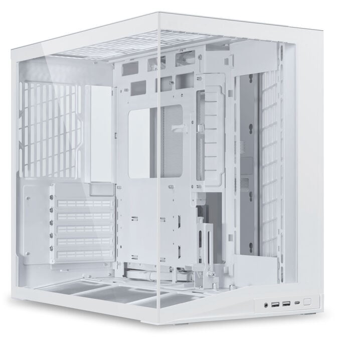 Lian Li O11 Dynamic Mini V2 - white - 5x UNI FAN SL-INF 120 ARGB Reverse Blade PWM fans - 120mm image number 1