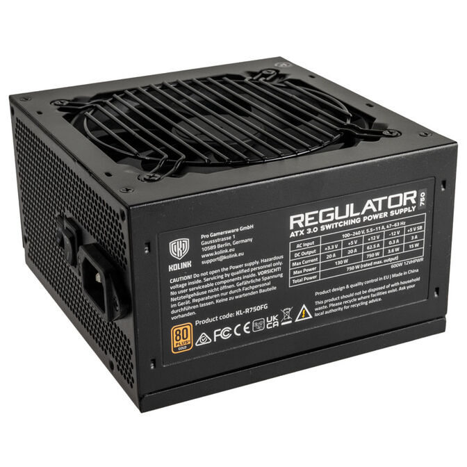 Kolink Regulator 80 PLUS Gold Netzteil, ATX 3.0, PCIe 5.0, modular - 750 Watt image number 0