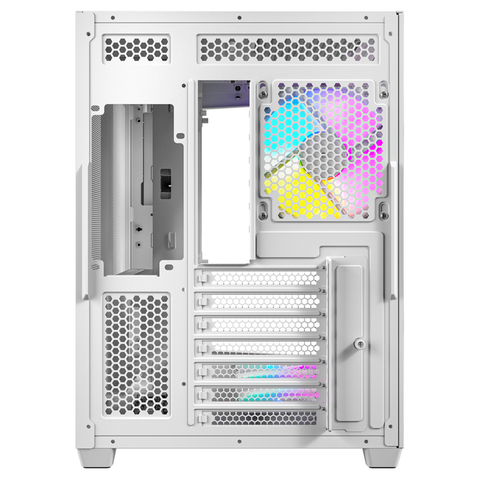 Antec C5 PC case, mid tower, ATX, RGB, tempered glass - white image number 2