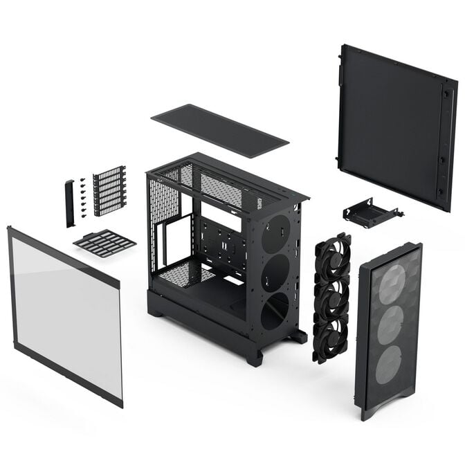 Fractal Design Pop 2 Air Black TG PC-Geh&auml;use, Midi-Tower, ATX, Tempered Glass - inklusive 3x 120-mm-L&uuml;fter, schwarz image number 4